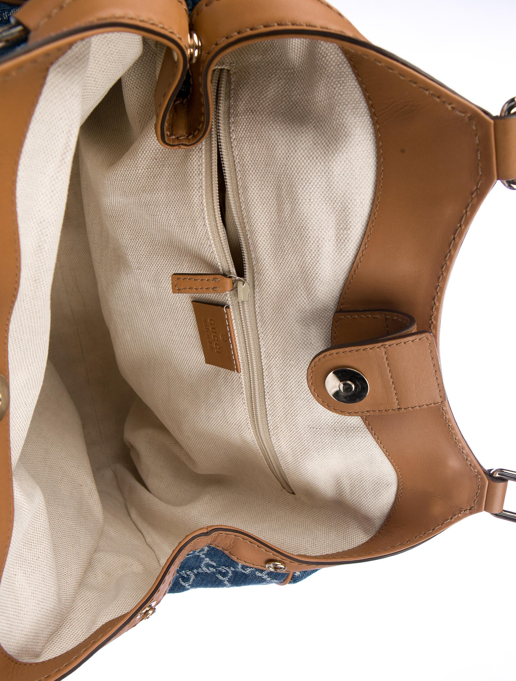 Gucci Medium GG Denim Sukey Tote